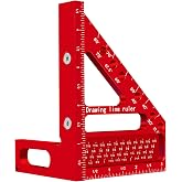 Aleric 3D Multi-Angle Carpenter Hole Scribing Ruler, Aluminum Alloy Multi Angle Measuring Ruler, 22.5-90 Degree Woodworking Protractor, Versatile Woodworking Tool for Engineer Carpenter Crafting