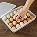 Eslite Covered Egg Holder,Eggs Dispencer for 24 Eggs - Clear