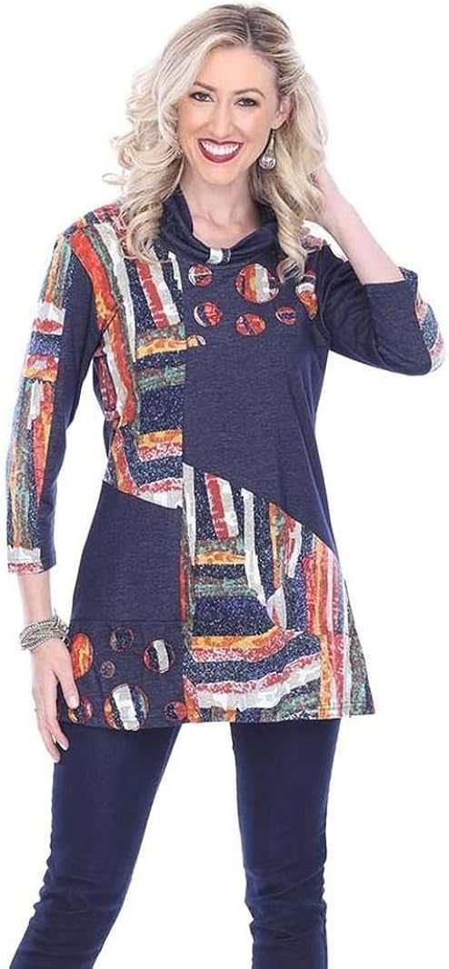 Parsley & Sage Women's Jenna Roll Neck Tunic Top (XL) at Amazon Womenâs Clothing store