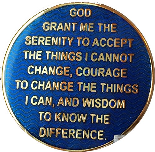 Recoverychip 27 Year Reflex Blue Gold Plated AA Medallion Chip