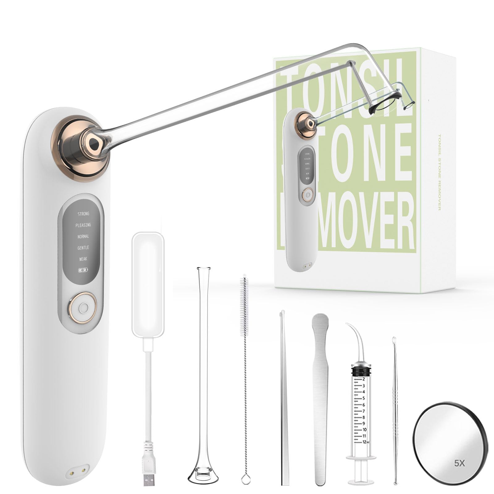 Voraiya Tonsil Stone Remover, Electronic Vacuum 10