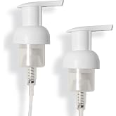 Tirtyl Foaming Replacement Pump Set - 2 Pack - 40mm (1.57&rdquo;) Wide Rim (40/410 neck size) - Unique Matte Finish - High Rated 1.66c Foam Output for Maximum Foam (Matte White)