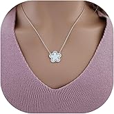 Clover Leaf Necklace 925 Sterling Silver/Mother of Pearls Cubic Zirconia/Solid Silver/Gold Plated/Layering Necklace/Gift for Her