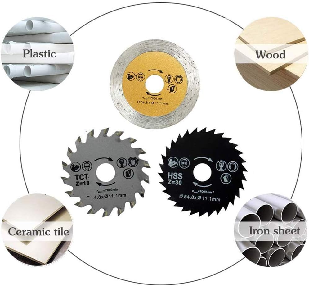 Amazon Com Seaan Juego De Cuchillas De Corte Para Sierra Circular Compacta Con Caja Home Improvement