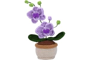 Crochet Potted Plant Kits for Beginners, with Crochet Hook, Yarn, Needle, Instructions, Knitting Marker Crochet Flower Kits C