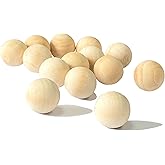 100 Pieces 1 Inch Wooden Balls Round Wood Beads Unfinished Wooden Sphere for DIY Crafts