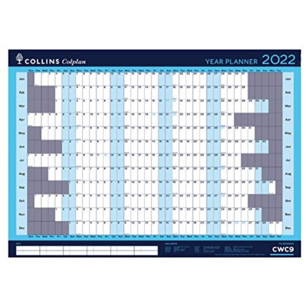 Collins Colplan 2022 A1 Yearly Wall Planner