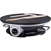 Health and Home No Edge Crepe Maker - 13 Inch Crepe Maker &amp; Electric Griddle - Non-stick Pancake Maker- Crepe Pan