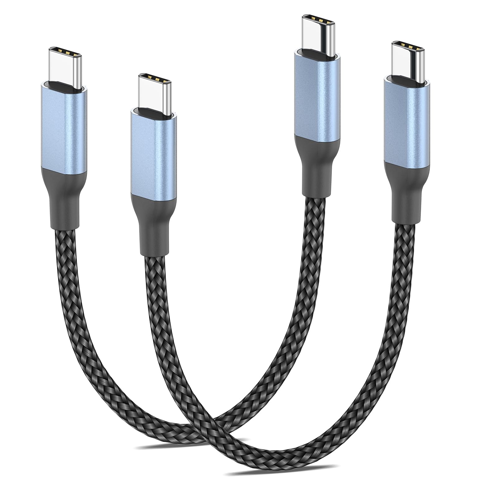 View 1 of 1 Foot USB C to USB C Cable, 2Pack Braided USB-C to USB-C Cable 1ft Fast Charging 60W Short Type C to Type C Car Charger Cord for iPhone 16/15 Pro Max, Galaxy S24/S23, iPad Pro/Air, MacBook Air/Pro