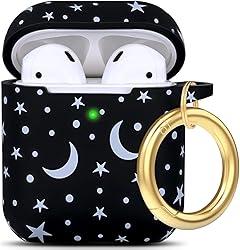 Moon Star Silicone Case Compatible with Airpods