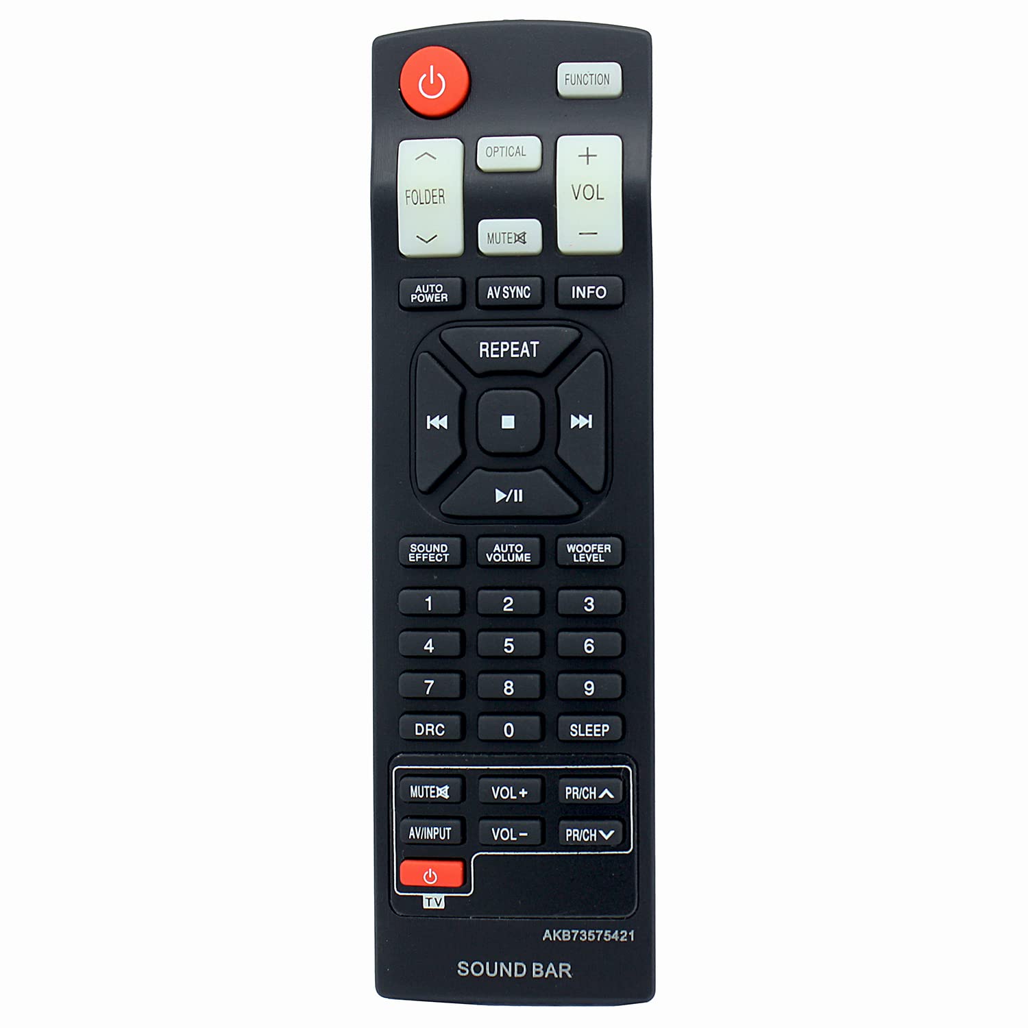 AKB73575421 Remote Control Replacement for LG SoundBar B3510A LSB316 NB3531A NB4532B NB4530A NB4540 NB4542 NB4543 NB5540A NBN36 NB3730A S33A1-D NB2430A S33A2-D NB2520A NB2430