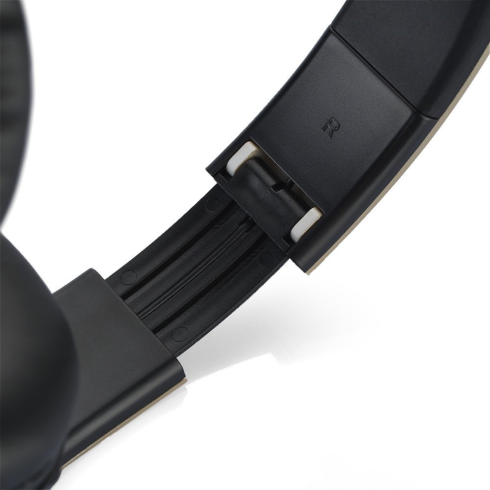 PowerLocus Wireless Bluetooth Over-Ear Stereo Foldable Headphones, Wired Headsets Noise Cancelling with Built-in Microphone for iPhone, Samsung, LG, iPad (Black)