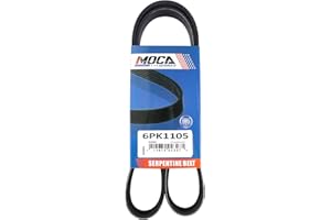 MOCA AUTOPARTS MOCA 6PK1105 EPDM Serpentine Belt Fits for 08-13 for BMW M3 4.0L & 98-02 Accord 2.3L & 00-01 for Infiniti I30 3.0L & 00-01 for Nissan Maxima 3.0L
