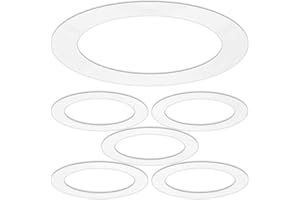 HARRRRD Gloss White Goof Trim Ring for Recessed Can Lighting Down Light, Outer Diameter 10 Inches, Inner Diameter 6.2 Inches (5 Pack)