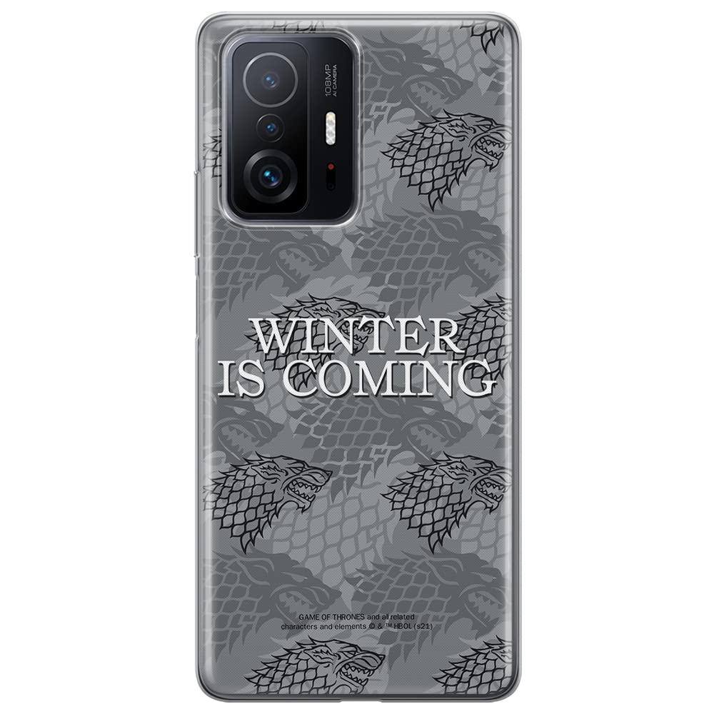 ERT GROUP mobile phone case for Xiaomi 11T 5G / 11T PRO 5G original and officially Licensed Game of Thrones pattern 019 optimally adapted to the shape of the mobile phone, case made of TPU