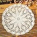 kilofly Crochet Cotton Lace Table Placemats Doilies Value Pack, 4pc, White, 10 inch