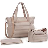 mommore Diaper Bag Tote with Stroller Organizer Puffer Bag Large Capacity Baby Bag with Changing Pad for Travel, Hospital