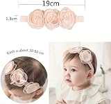 VEGCOO 4 Pcs Baby Girl Headbands Grosgrain Ribbon Faux Leather Stars Pink view 2