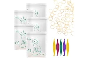 500 Pcs Orthodontic Elastic Rubber Bands, 4.5 Oz 1/4" Size Dental Rubber Traction Bands for Teeth Gap, Braces, Dog Grooming T