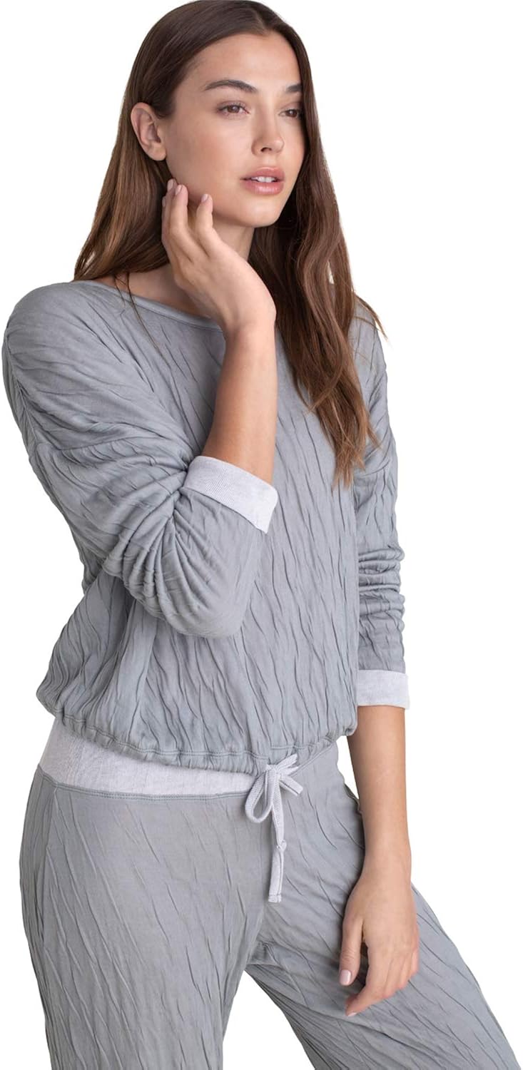 Barefoot Dreams Malibu Collection Women S Crinkle Jersey Lounge Set Loungewear Pajama Set At Amazon Women S Clothing Store