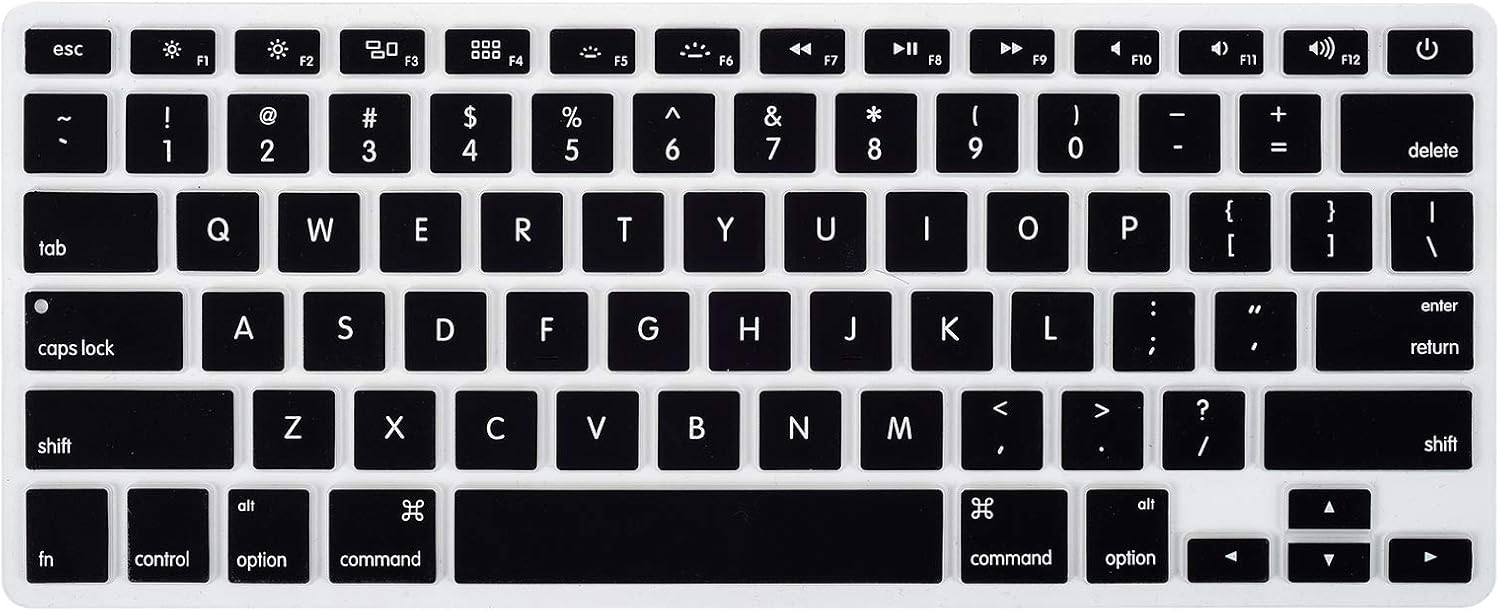 Amazon Com For Macbook Keyboard Cover For Macbook Air 13 Inch Macbook Pro 13 Inch 15 Inch With Or Without Retina Display 15 Or Older Version Black Computers Accessories