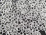 500 Pack - CleverDelights 4mm Jump Rings - Shiny Silver Color - 21 Gauge (.7mm Thick)