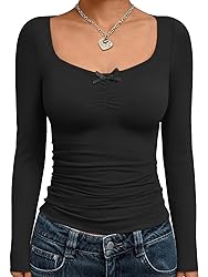 Trendy Queen Black Crop Tops for Women Going Out