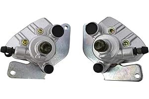 M MATI Front Left Right Brake Caliper Assembly for Honda TRX420 TRX500 Fourtrax Rancher Foreman Rubicon with Brake Pads 45150-HP5-601 45250-HP5-601