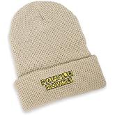 Waffle Cuffed Beanie | Soft stretch fit, cold weather winter hat for men and women, unisex