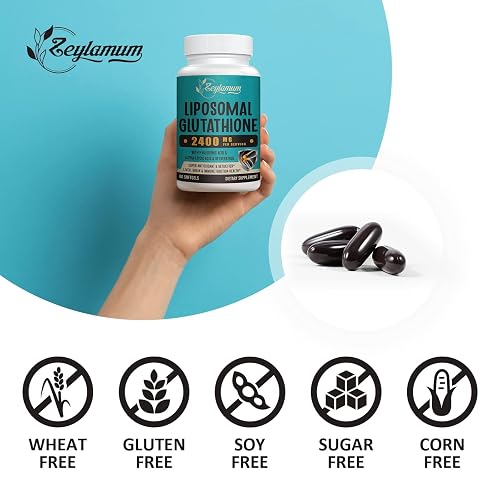 2400mg glutathione Zeylamum 2400 MG Liposomal Softgels, Max Absorption, Active Form L-Glutathione Reduced (GSH), with Hyaluronic Acid, Resveratrol, Master Antioxidants for Detox, Brain, Immune System in Saudi Arabia Skin Type / Area_All Skin Types Amount:30錠 x 1箱　通常プラン NAD+ and GHK-Cu get