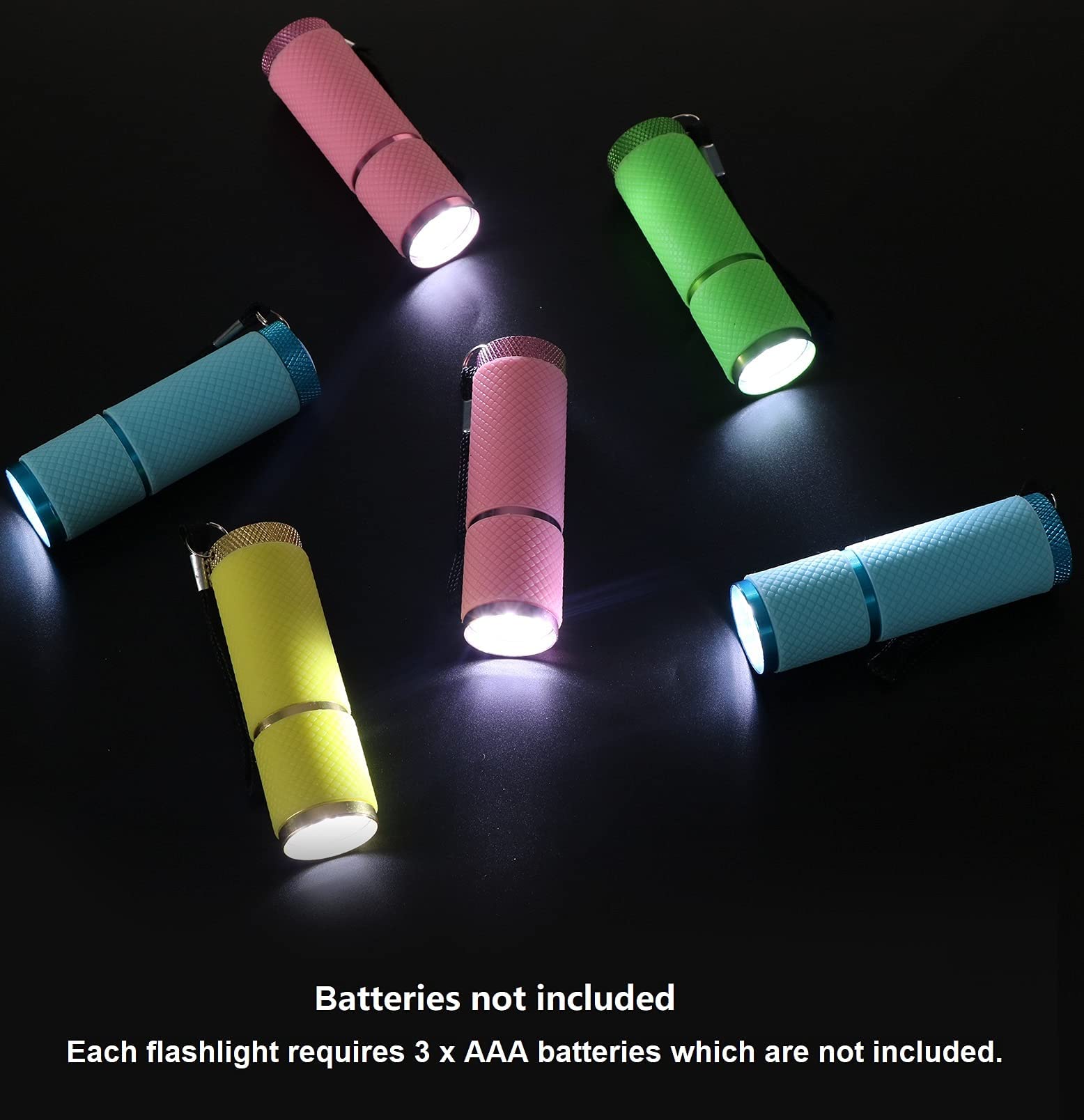 dervea 15-Pack Kids Flashlights for Boys Birthday Party Suppliers,Slumber Sleepover Party Favors, Mini Flashlight for Camping Glamping Goodie Bag Stuffers, Return Gifts For Girls Party