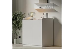 amunrbrek Extra Large Litter Box Enclosure with Cat Scratch Mat - Designed for Self-Cleaning and XXL Litter Boxes (White)