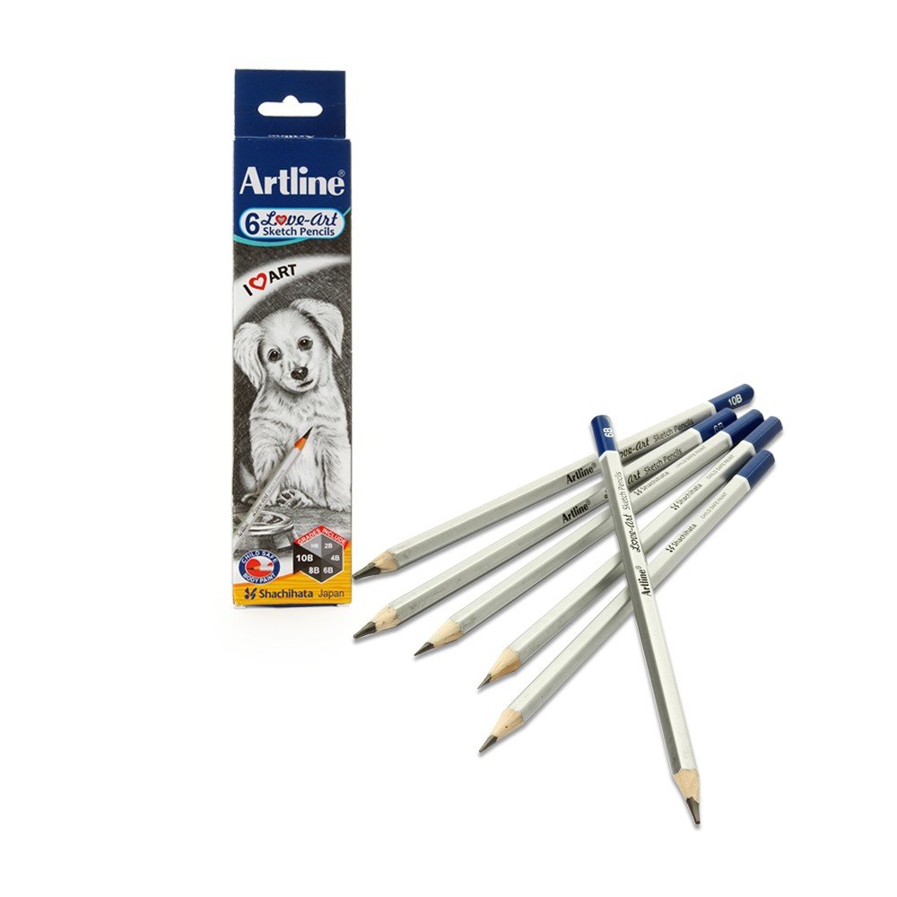 Like It Artline Love Art 6 Sketch Pencils Hb 2b 4b 6b 8b 10b Set Of 3 Buy Online In Antigua And Barbuda At Antigua Desertcart Com Productid 217254184