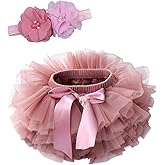Tutu.kk Toddler Tutu Skirt for Baby Girl with Diaper Cover, Soft Baby Tutu Dress 0-36 Months with Flower Headband