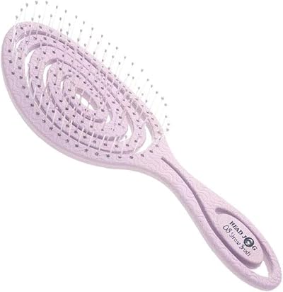 Head Jog 08 Paddle Brush Straw Eco Detangling Soft Bristles Wet Dry Hair