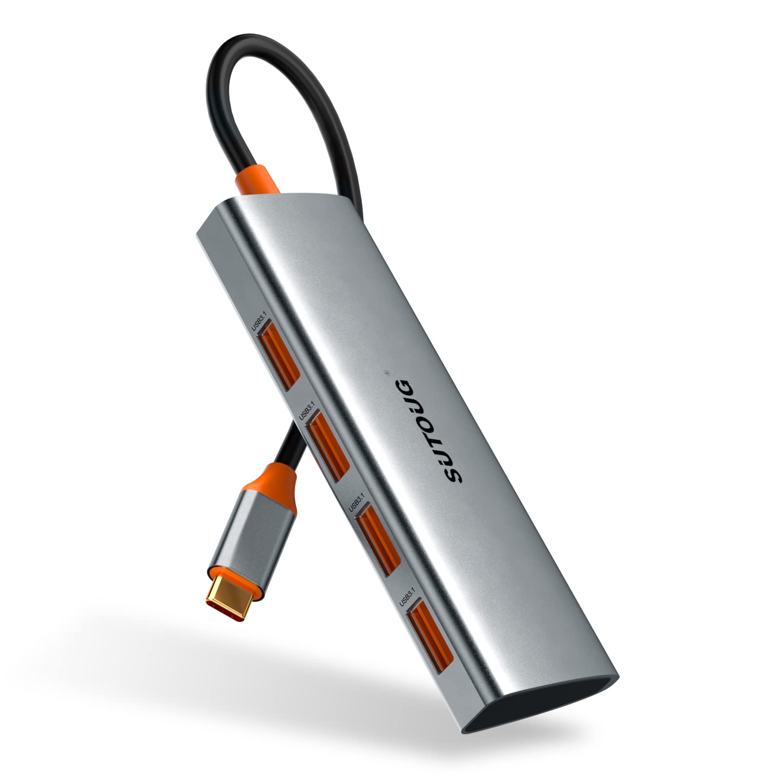 SUTOUG 4 in 1 USB-C Hub, USB-C Adapter, USB Type C to USB 3.1 Hub Adapter with SuperSpeed 10Gbps for MacBook Pro/Air, iMac, Surface, XPS, and More Type-C Devices