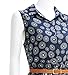 FAVOLOOK Women's Summer Casual Half Placket Sleeveless Shirt Dress with Belt (2X-Large, Blue Dot)