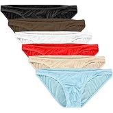Summer Code Mens Basic Bikini Briefs Pack Low Rise Ice Silk Underwear