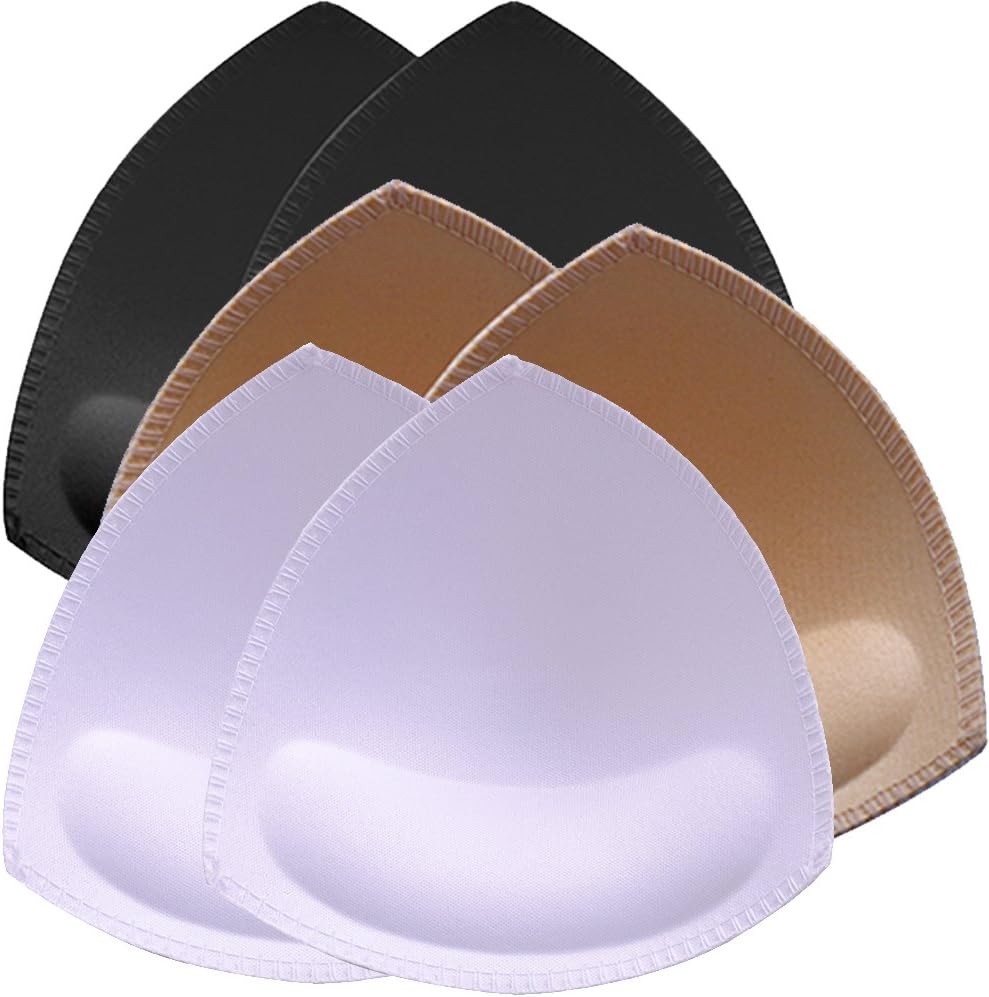 Nimiah Bra Pads Inserts Women's Comfy Sports Cups Bra Insert 3 Pair in Set (6 PCS)