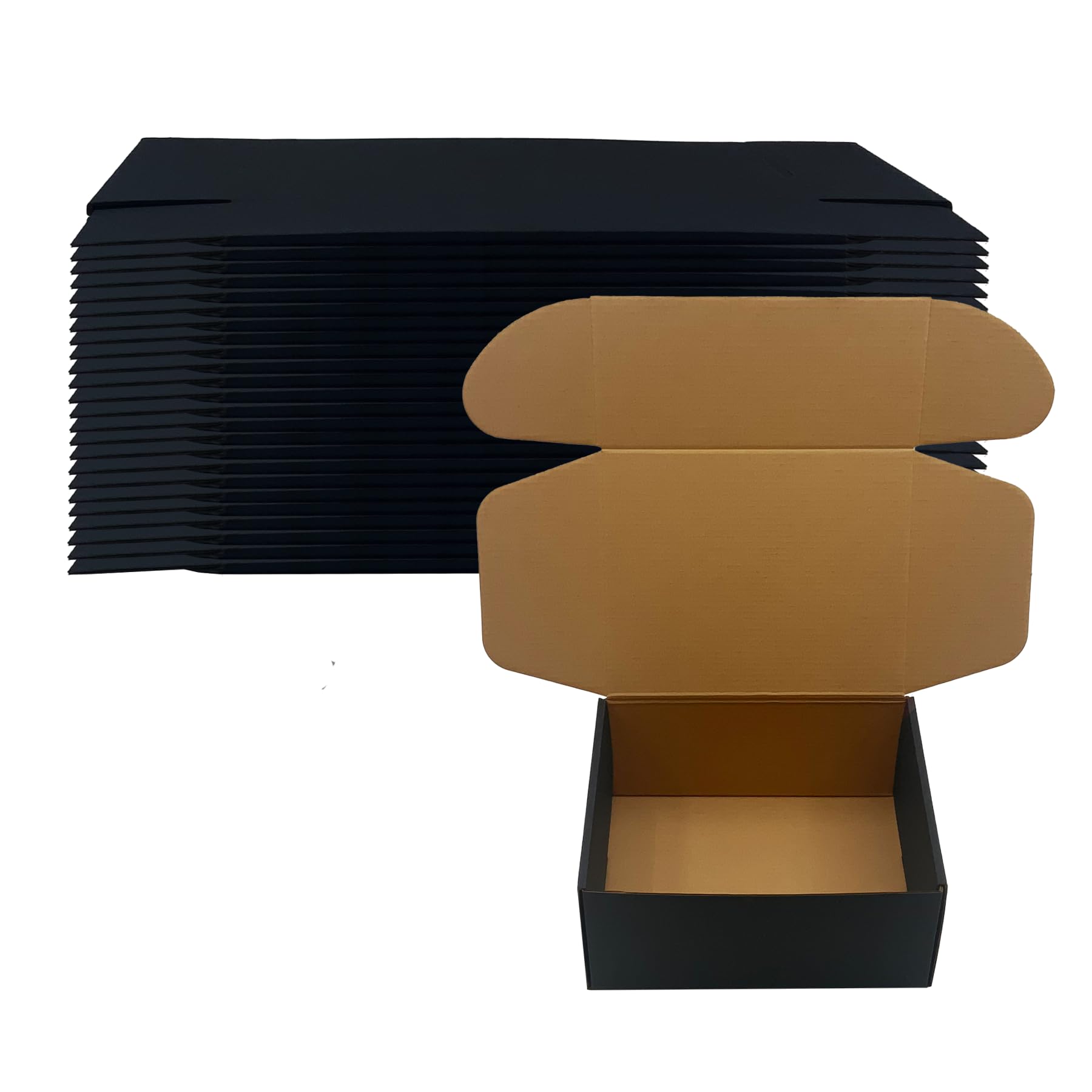 Photo 1 of 24 Pack 9x7x4 inches Black Shipping Boxes, Corrugated Mailer Boxes, Packaging Boxes for Products, Recyclable Cardboard Box, Flat Literature Mailers for Gifts, Small Business by Mailing
