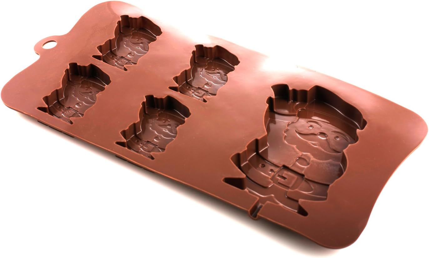 Festive Christmas Silicone Bakeware Moulds (Waving Santa)