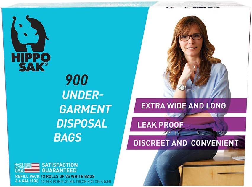 Hippo Sak Incontinence Undergarment Disposal Bags (375 Count): Health & Personal Care