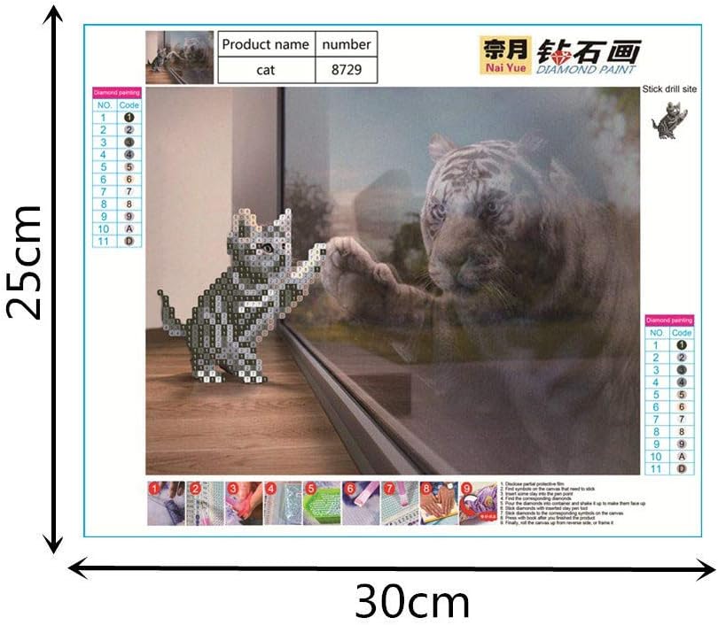 Animal Avec Strass Diy Broderie Point De Croix Complet Kit Diamond Painting Decoration De Maison Salon Chambre Multicolor 1 Kangrunmys Diamant Peinture Chat Tigre Kits De Broderie Au Point De Croix Cuisine Animal Avec Strass Diy Broderie Point De Croix Complet Kit Diamond Painting Decoration De Maison Salon Chambre Multicolor 1 Kangrunmys Diamant Peinture Chat Tigre Kits De Broderie Au Point De Croix Cuisine