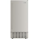 KoolMore 15 in. Built-in Residential Pearl Ice Nugget Maker, 66lb /Day with Drain Pump in Stainless-Steel, ETL Listed (KM-BIM