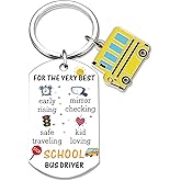 Ibiwe Bus Driver Appreciation Gifts for Women Men School Bus Valentines Keychain Thank You Gift Bus Aide Appreciate Teacher Retirement Gift for Bus Drivers Birthday Thanksgiving Christmas Mothers Day