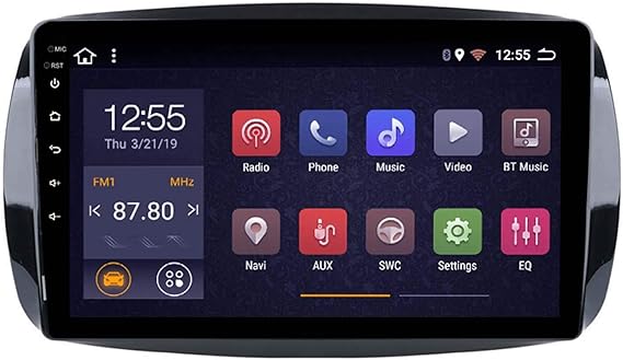 Android 8 1 Radio De Automvil Para Mercedes Benz Smart Fortwo 2016 2017 2018 Coche Estreo GPS Navegacin Touch Pantalla Pantaln MEDIA Player Double Din Unidad Unidad Soporte WiColor4GWIFI116G