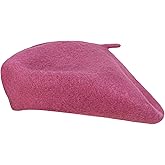 Gllutt Women Wool Beret Hat French Style Solid Color
