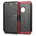 Mulbess Layered iPhone 4s Leather Case，Flip Phone Case Wallet with Magnetic Clasp for iPhone 4 / 4s Cover, Black