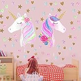 Unicorn Wall Decal, Stickers Children's Room Princess Decoration Wall Kids Room Decor Decals Bedroom for Girls (Start Unicorn)