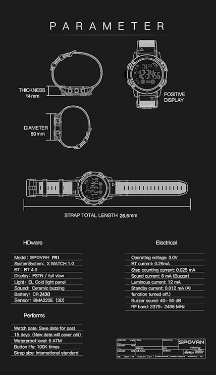 SMIRK SUMER Reloj Inteligente, Smartwatch con Pulsómetro ...
